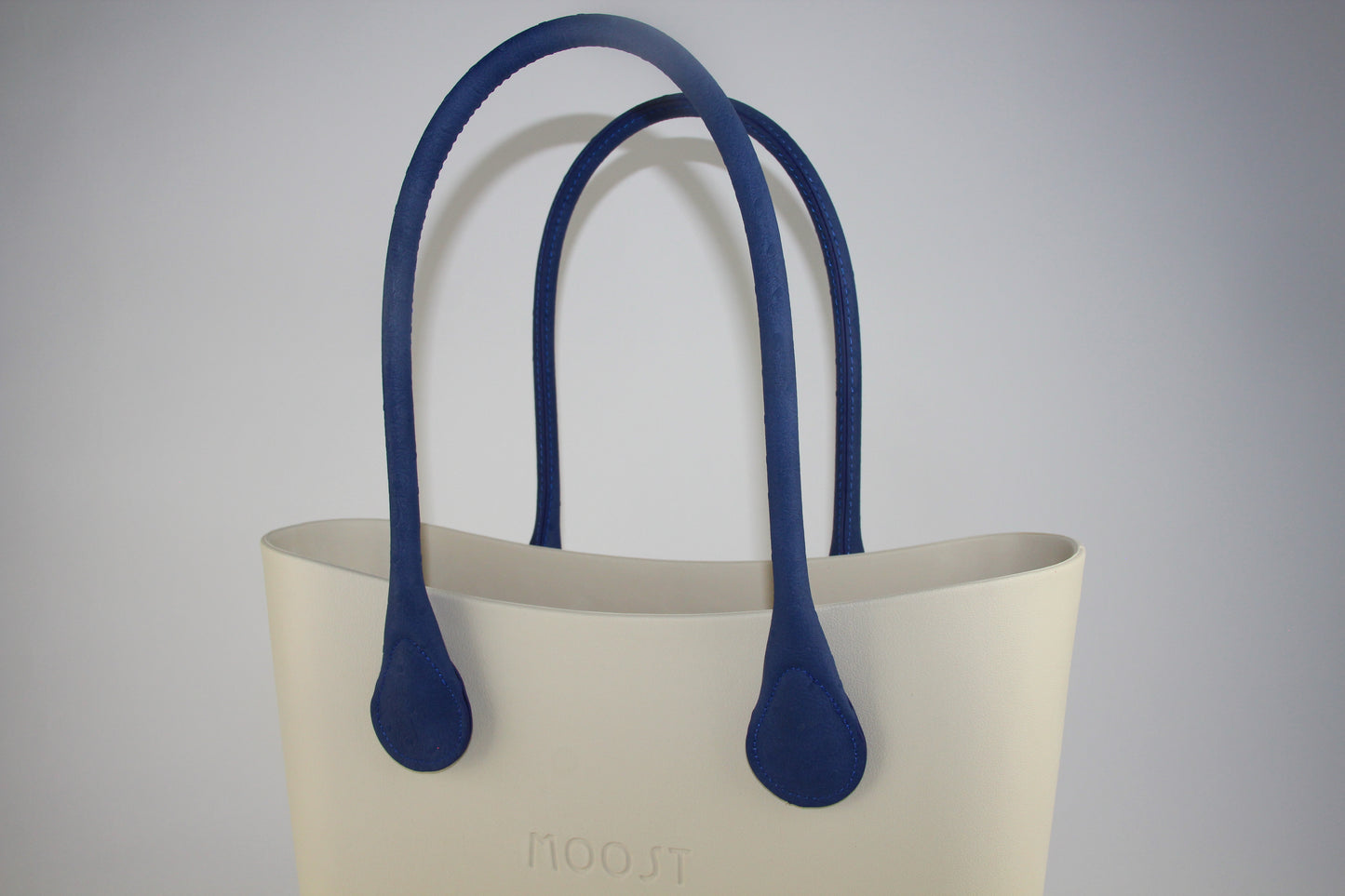 Soft Navy Faux Ostrich Handles
