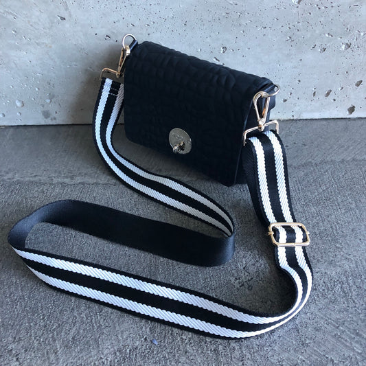 Black on Black with Stripe Strap