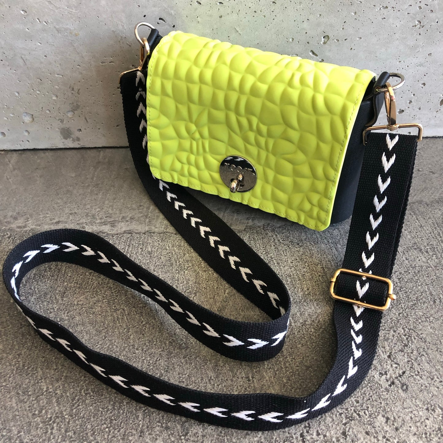 Apple on Black with Boho Feather