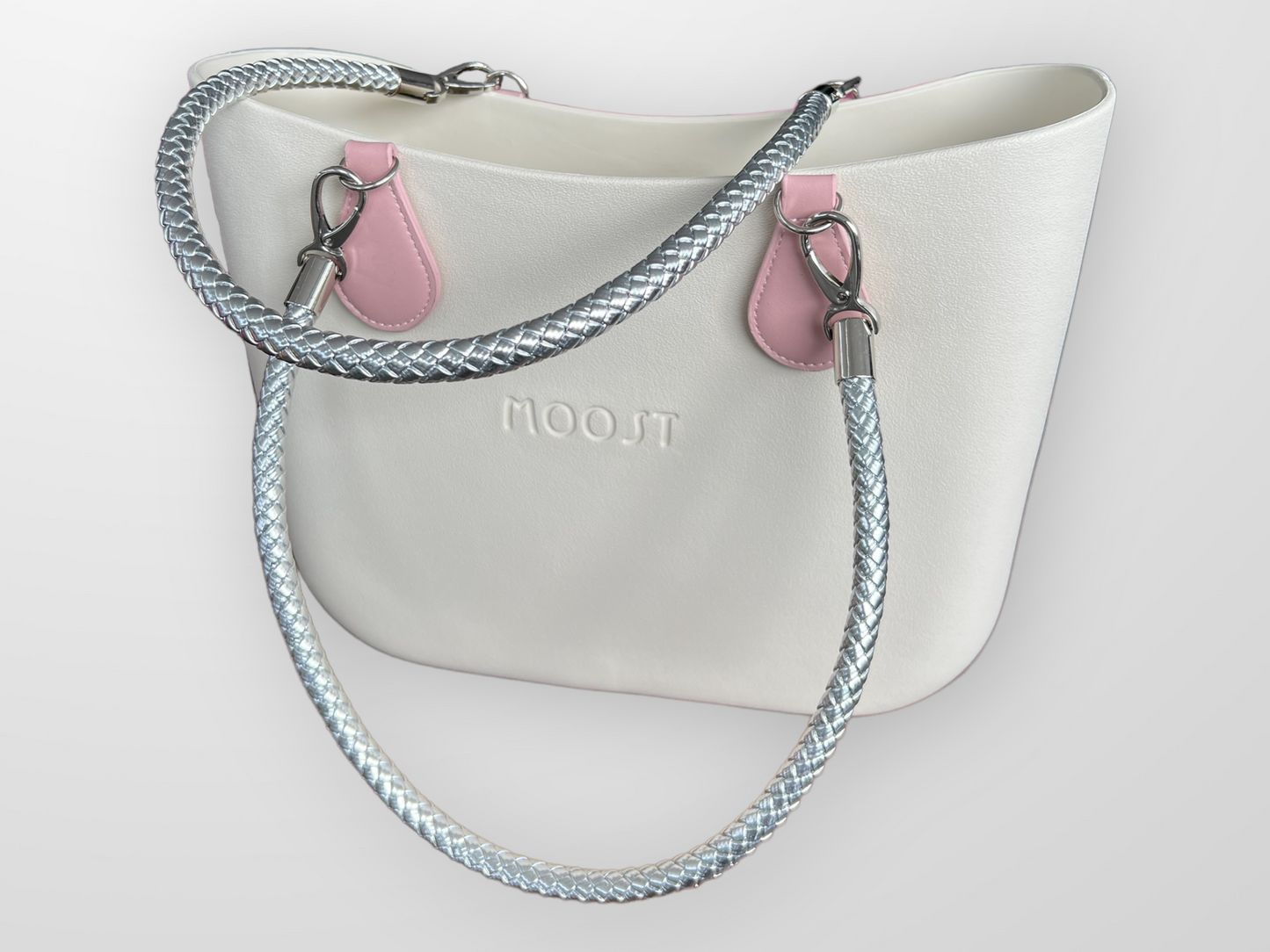 Silver on Pink Cross Hatch