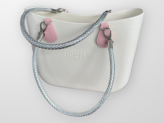 Silver on Pink Cross Hatch