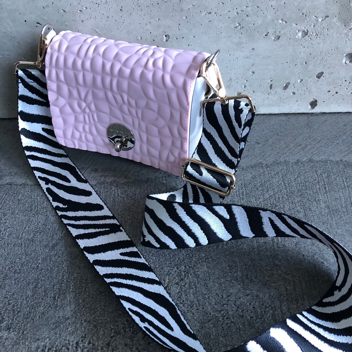 Pink on White with Zebra