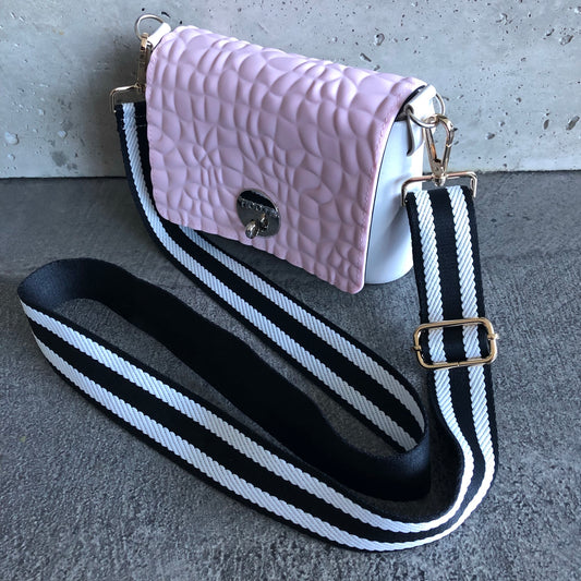Pink on White with Stripe