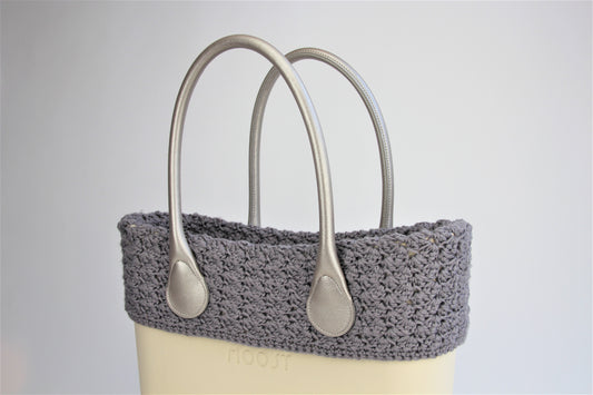 Gray Crochet Trim
